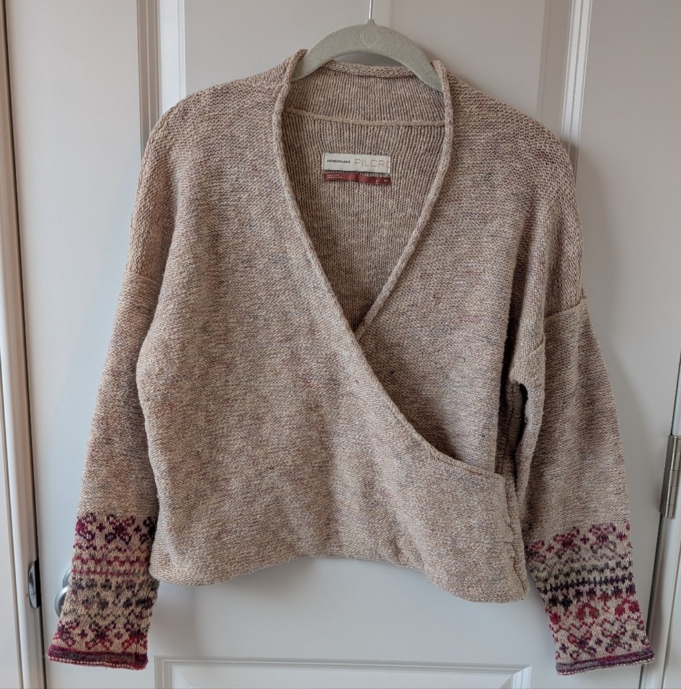 Anthropologie Pilcro Faux Wrap Sweater